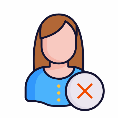 Woman error, Animated Icon, Lineal
