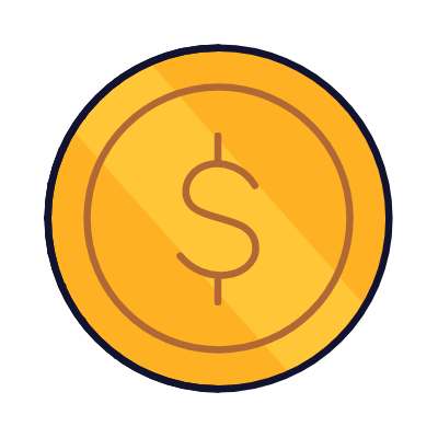 Dollar coin, Animated Icon, Lineal