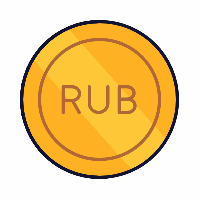 Ruble coin, Animated Icon, Lineal