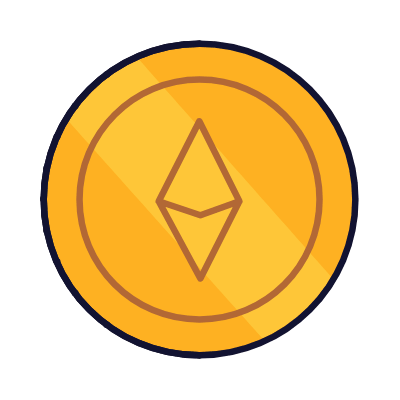 ETH coin, Animated Icon, Lineal