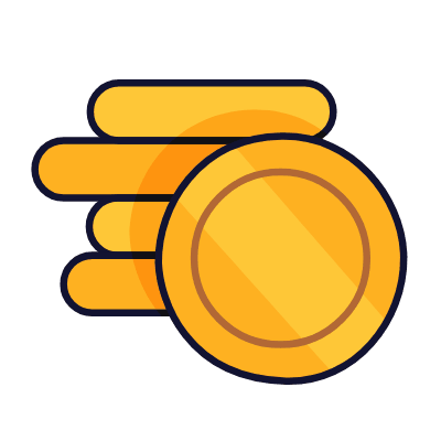 Coins, Animated Icon, Lineal