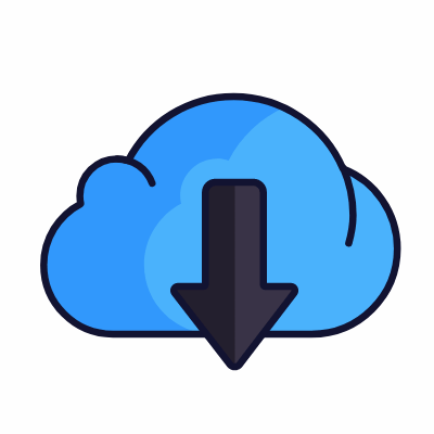 Cloud download, Animated Icon, Lineal