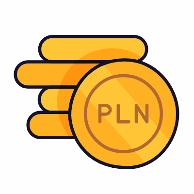 Polish coins, Animated Icon, Lineal