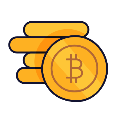 BTC coins, Animated Icon, Lineal