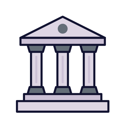 Museum, Animated Icon, Lineal