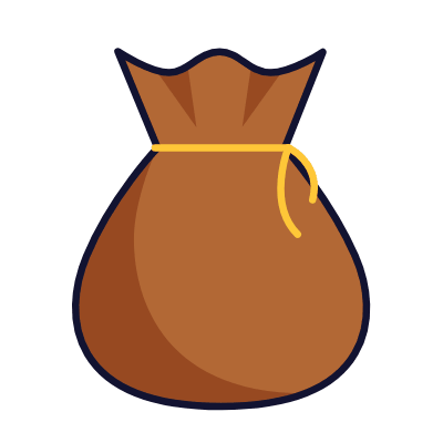 Money bag, Animated Icon, Lineal