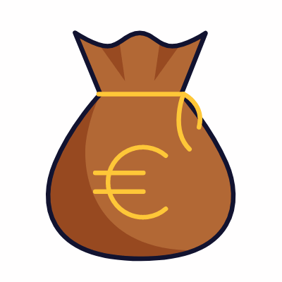 Euro bag, Animated Icon, Lineal