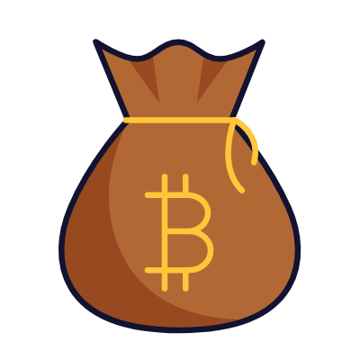 BTC bag, Animated Icon, Lineal