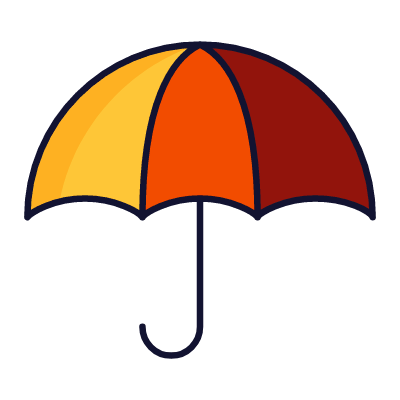 Umbrella, Animated Icon, Lineal