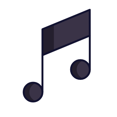 Music note, Animated Icon, Lineal