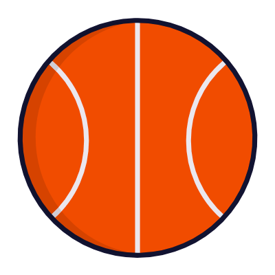 Basketball ball, Animated Icon, Lineal