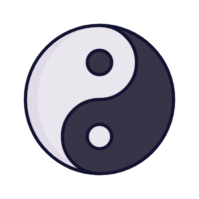 Yin Yang, Animated Icon, Lineal