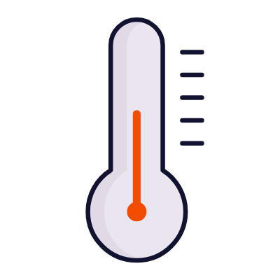 Thermometer, Animated Icon, Lineal