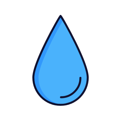 Water drop, Animated Icon, Lineal