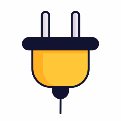 Plug, Animated Icon, Lineal