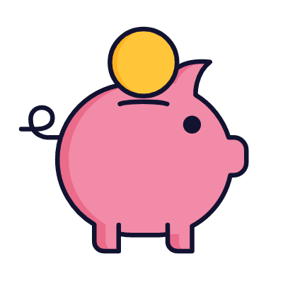 Savings, Animated Icon, Lineal