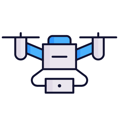Drone, Animated Icon, Lineal