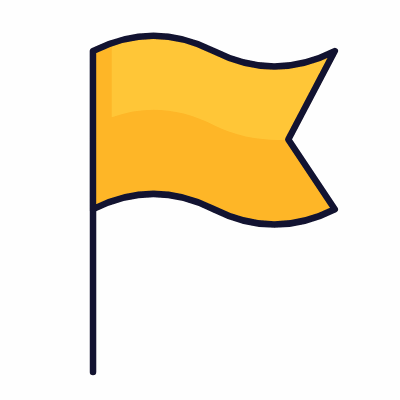 Flag, Animated Icon, Lineal