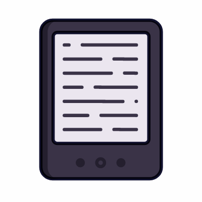 Ebook reader, Animated Icon, Lineal