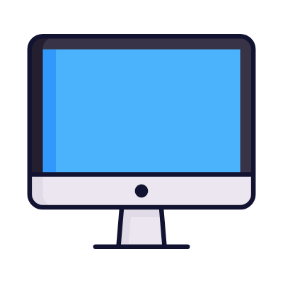 Computer, Animated Icon, Lineal