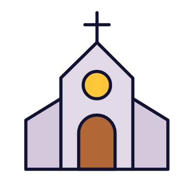 Church, Animated Icon, Lineal