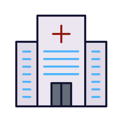 Hospital, Animated Icon, Lineal