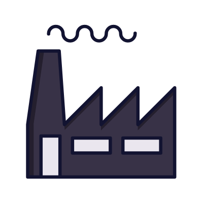 Factory, Animated Icon, Lineal