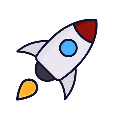 Rocket, Animated Icon, Lineal