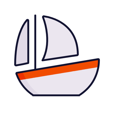 Boat, Animated Icon, Lineal