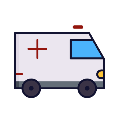 Ambulance, Animated Icon, Lineal