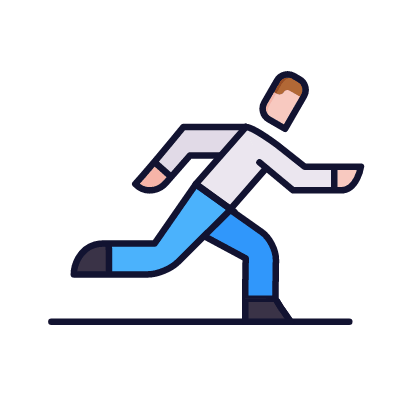 Run, Animated Icon, Lineal