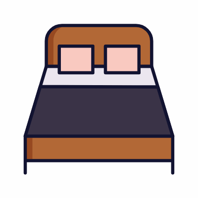Bed, Animated Icon, Lineal