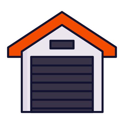 Garage, Animated Icon, Lineal