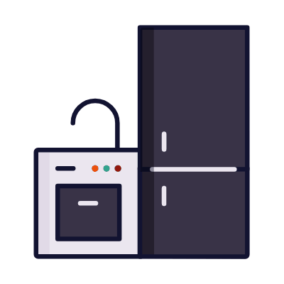 Kitchen, Animated Icon, Lineal