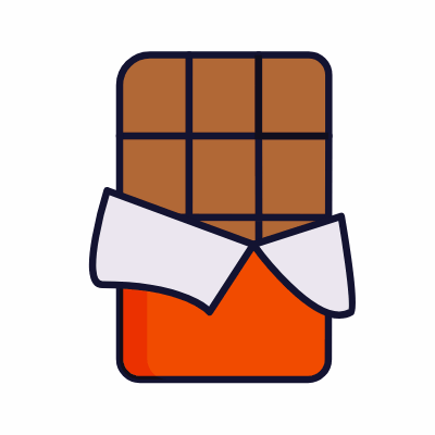 Chocolate bar, Animated Icon, Lineal