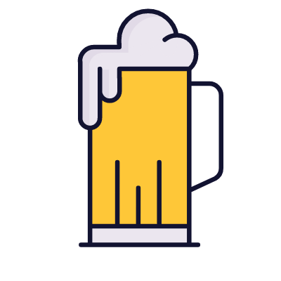 Beer pint, Animated Icon, Lineal