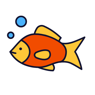 Fish, Animated Icon, Lineal