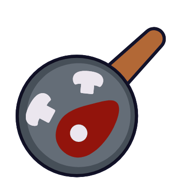 Cooking pan, Animated Icon, Lineal