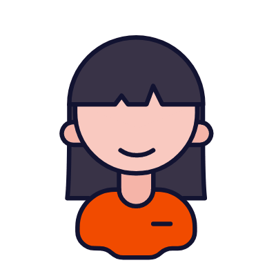 Girl, Animated Icon, Lineal