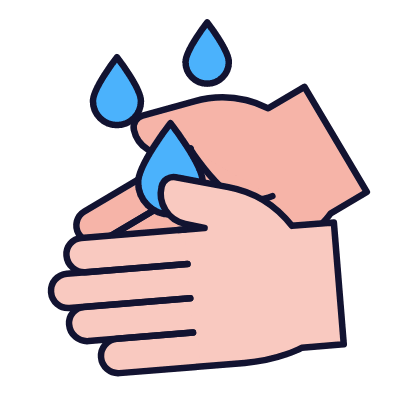 Hand washing, Animated Icon, Lineal