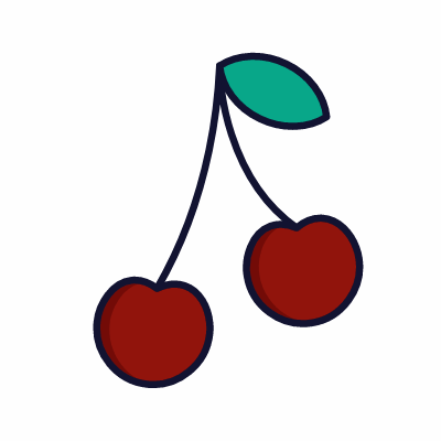 Cherry, Animated Icon, Lineal