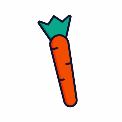 Carrot, Animated Icon, Lineal
