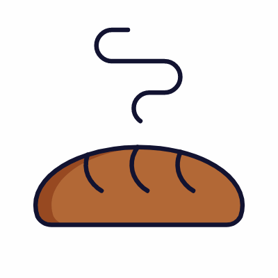 Bread, Animated Icon, Lineal