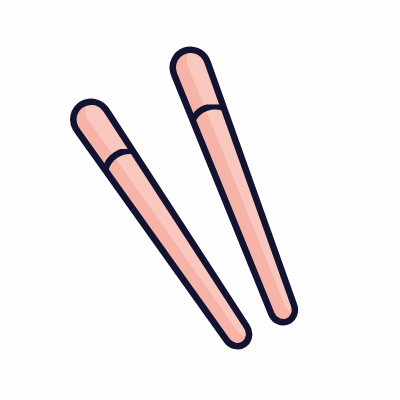 Chopsticks, Animated Icon, Lineal
