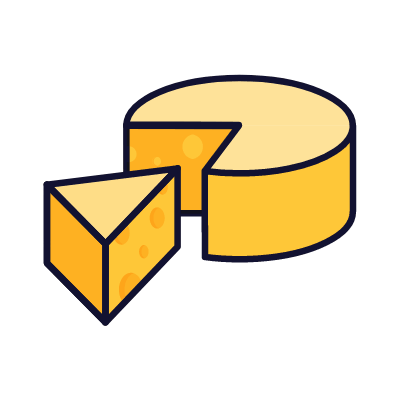 Cheese, Animated Icon, Lineal