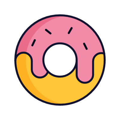 Donut, Animated Icon, Lineal