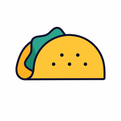 Taco, Animated Icon, Lineal