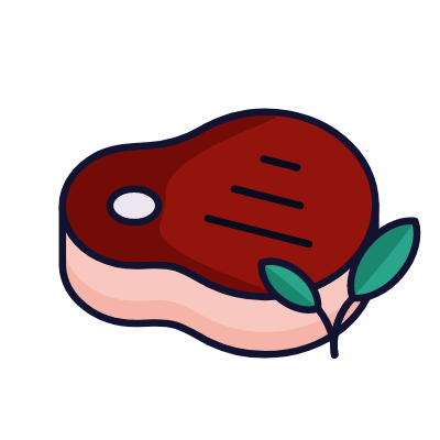 Plant steak, Animated Icon, Lineal