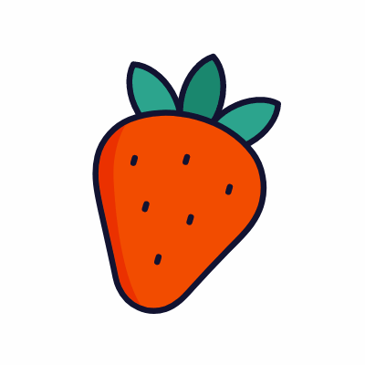 Strawberry, Animated Icon, Lineal