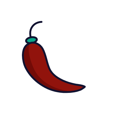 Chili pepper, Animated Icon, Lineal